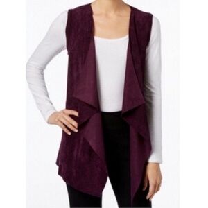 Calvin Klein Faux Suede Knit Plus Size Vest Sz 2X